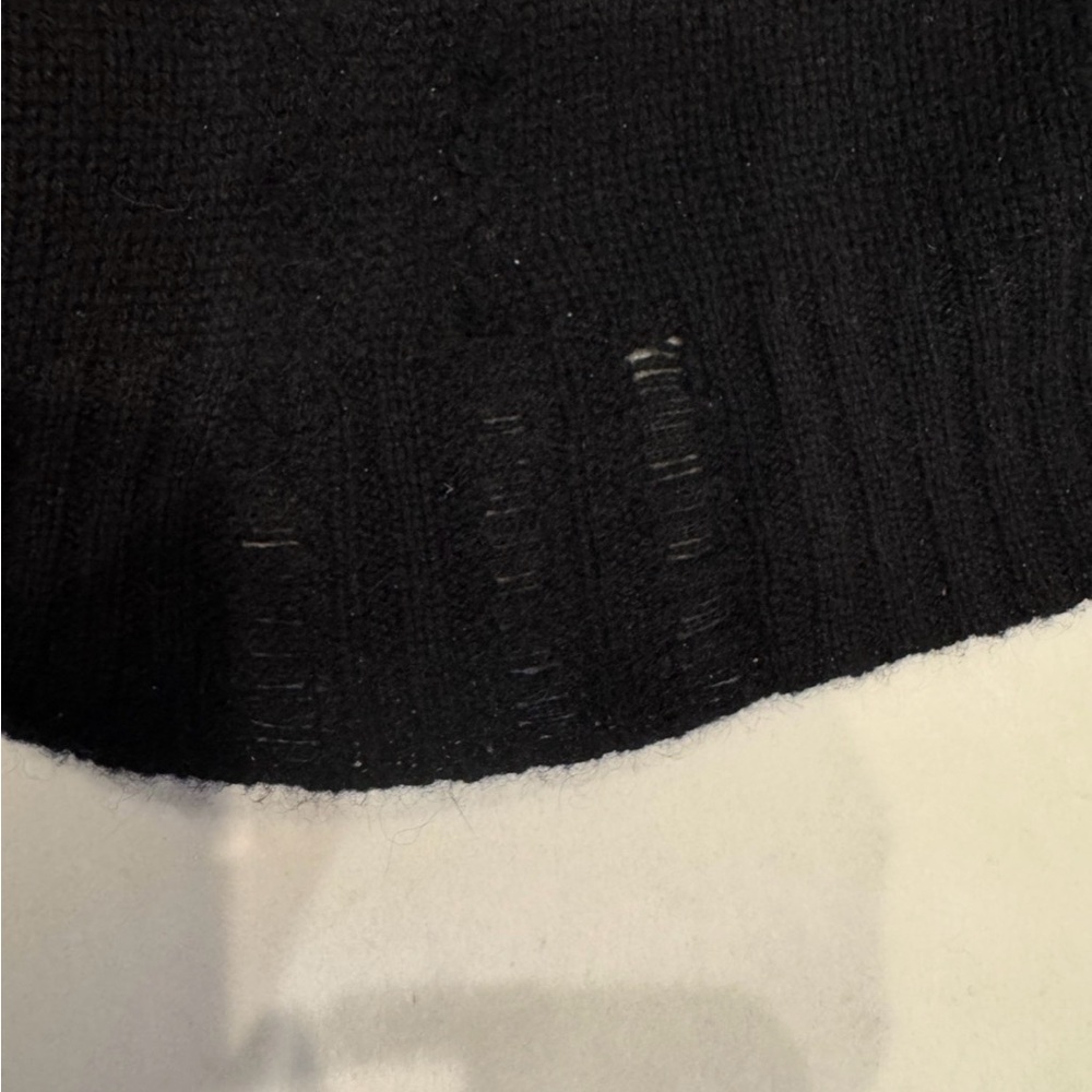 Skull Cashmere Black Sweater with Skull Tan Camouflage Design On Back - Picture 12 of 16